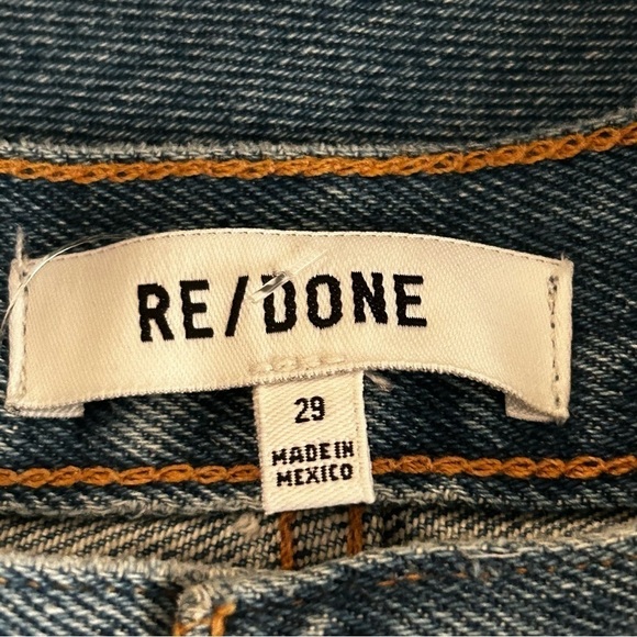Re/Done 80’s Peg Leg Jeans Medium Wash size 29 Buttonfly - Picture 4 of 8